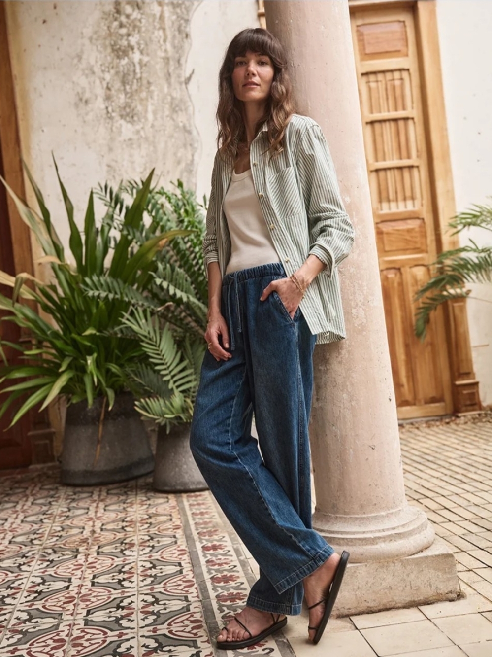 Drawstring Denim Pant - Picture 9 of 12